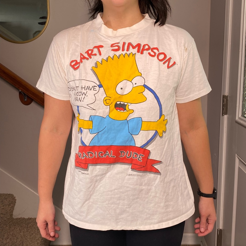 Men’s Small Bart Simpson 1989 Vintage Don’t Have a Cow Man Single Stitch shirt